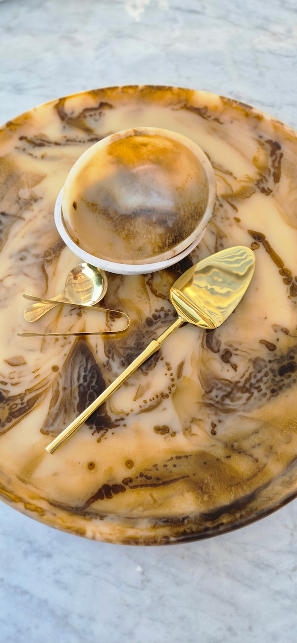 Brass Cake Pizza Trowel Butter & Bright
